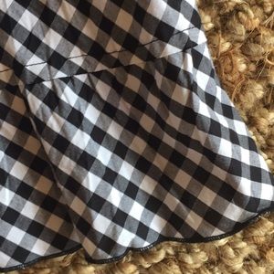 NWT Black and white gingham checked skirt